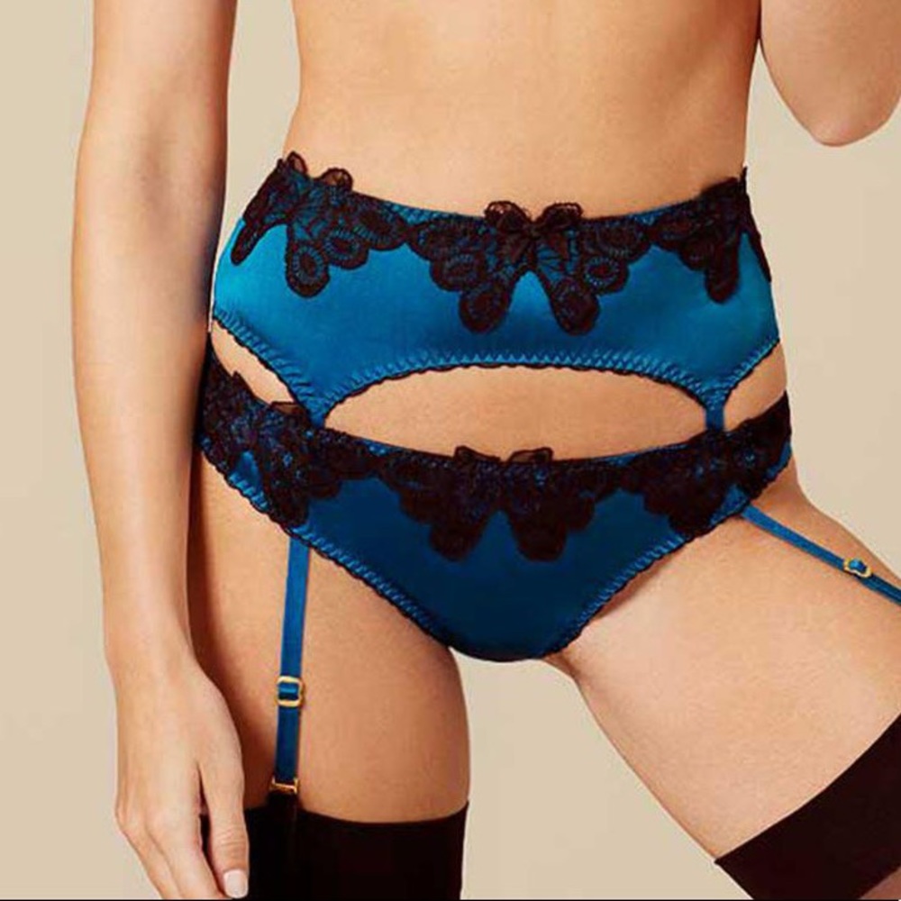 Agent provocateur silk aymee blue/black